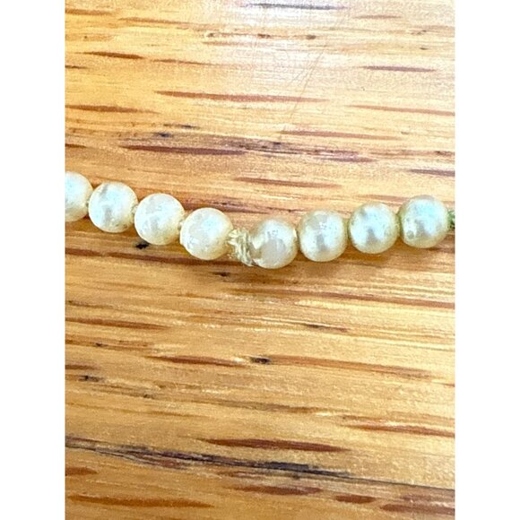 Vintage Gold-Tone Beaded Necklace With Heart Pendant & Textured Clasp - Picture 7 of 7